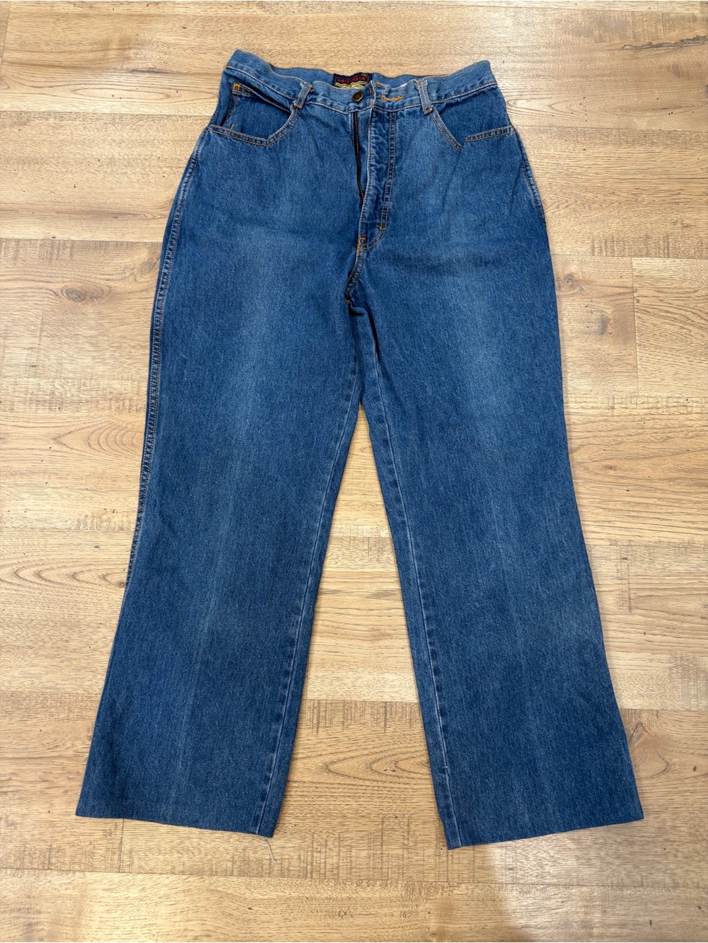 Vintage Britannia Jeans Women’s 14 High Rise Wide Leg 100% Cotton Made In USA